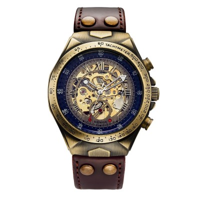Ceas barbatesc de mana Shenhua Mecanic Automatic Vintage Clasic Piele foto