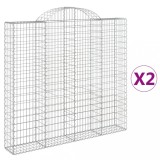 Cumpara ieftin Cosuri gabion arcuite 2 buc, 200x30x180/200cm, fier galvanizat