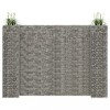 vidaXL Jardiniera Gabion H 260x40x180cm Otel Argintiu Bordura Gradina Terasa