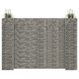 Jardiniera gabion &icirc;n forma de H, 260 x 40 x 180 cm, sarma otel GartenMobel Dekor, vidaXL