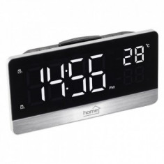 Radio cu ceas Home LTCR 05, Led, FM, Termometru, 200x100x30 mm foto