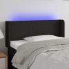 VidaXL Tăblie de pat cu LED, negru, 93x16x78/88 cm, textil 3122940