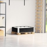 Cumpara ieftin Ramă pentru paleți, negru, 80x60 cm, lemn masiv de pin
