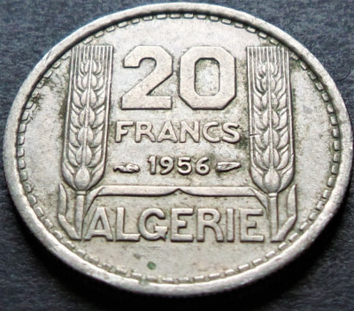 Moneda exotica 20 FRANCI - ALGERIA, anul 1956 * cod 3784 - COLONIE FRANCEZA foto