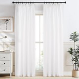 Cumpara ieftin Set 2 Draperii SemiOpace, 132 x 225 cm, Alb - CN
