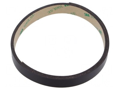 Bandă magnetică acril maro 12mm x 1m, grosime 0,84mm, rezistentă -40&amp;divide;71&amp;deg;C foto