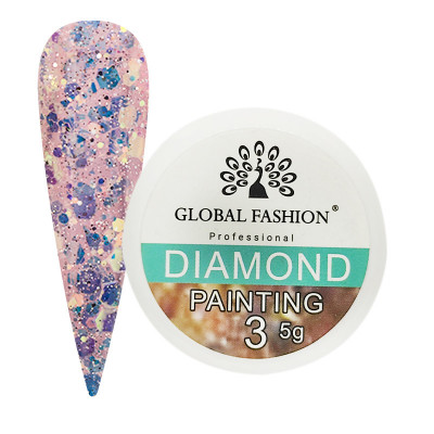 Gel unghii cu sclipici, Diamond Painting Gel, Global Fashion, 5g, 03 foto