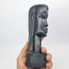 Sculptura lemn abanos, veche, vintage