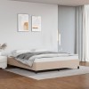 VidaXL Cadru de pat, cappuccino, 180x200 cm, piele ecologică
