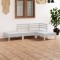 vidaXL Set mobilier de grădină, 4 piese, alb, lemn masiv de pin 3082618