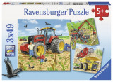 Cumpara ieftin Puzzle masinarii, 3x49 piese, Ravensburger