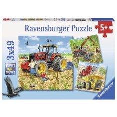 Puzzle Masinarii, 3X49 Piese
