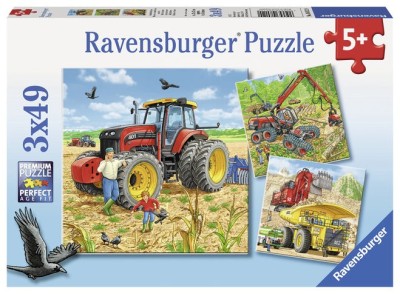 Puzzle Masinarii, 3X49 Piese foto