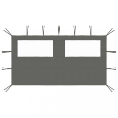 Gossi perete lateral foisor cu ferestre, 4x2 m, antracit