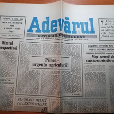 ziarul adevarul 28 martie 1990-art. despre confruntarea de la targu mure