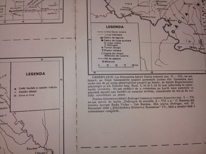 harta veche -dacia romana/dobrogea romana-armato romana pe teritoriul daciei,