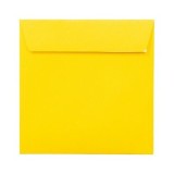 Plic color PC1616G, galben, 120g/mp, 160x160mm, autoadeziv, set 25 buc