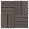 Plăci podea &icirc;n relief, WPC, 11 buc, 30x30 cm, 1 mp, maro &icirc;nchis