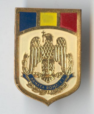 Armata Romaniei - insigna militara Superba - email foto