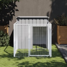 vidaXL Cușcă de c&acirc;ine &amp; țarc gri deschis 110x201x110cm oțel galvanizat