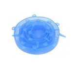 Cumpara ieftin Set capace pentru alimente din silicon, universale, 6 bucati, albastru deschis