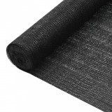VidaXL Plasă protecție intimitate, negru, 1,5x10 m, HDPE, 75 g/m&sup2;