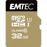 Cumpara ieftin Card Memorie microSDHC Emtec Elite Gold, 32Gb, Clasa 10 / UHS-1 U1 ECMSDM32GHC10GP