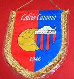 Fanion fotbal - CALCIO CATANIA (ITALIA) - folie de protectie si dimensiuni mari 32X22 cm