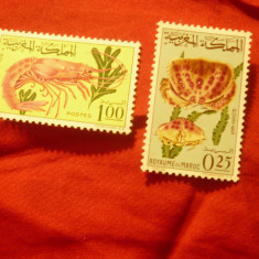 Serie mica Maroc 1965 - Fauna - Crabi , 2 valori (din 3v)