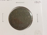 One cent Canada 1909, 1 cent, America de Nord