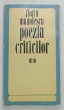 POEZIA CRITICILOR de FLORIN MANOLESCU , 1971