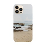 Husa compatibila cu Apple iPhone 14 Pro model Stone beach, Silicon, TPU, Viceversa, Transparent, Carcasa