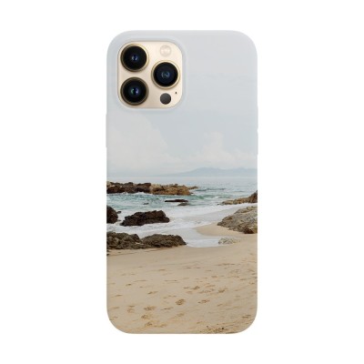 Husa compatibila cu Apple iPhone 14 model Stone beach, Silicon, TPU, Viceversa foto