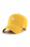 47brand șapcă New York Yankees culoarea galben, cu imprimeu, 47 Brand