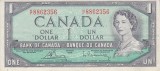 Bancnota Canada 1 Dolar 1954 (1961-72) - P75b XF ( vezi descriere )