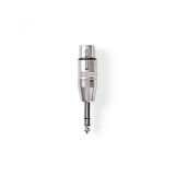 Adaptor XLR 3 pini la jack stereo 6.35mm M-T, Nedis CAGP15941ME