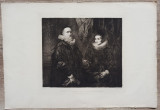Portretul pictorului Jean de Vael si al sotiei, A. van Dyck// gravura A. Quantin