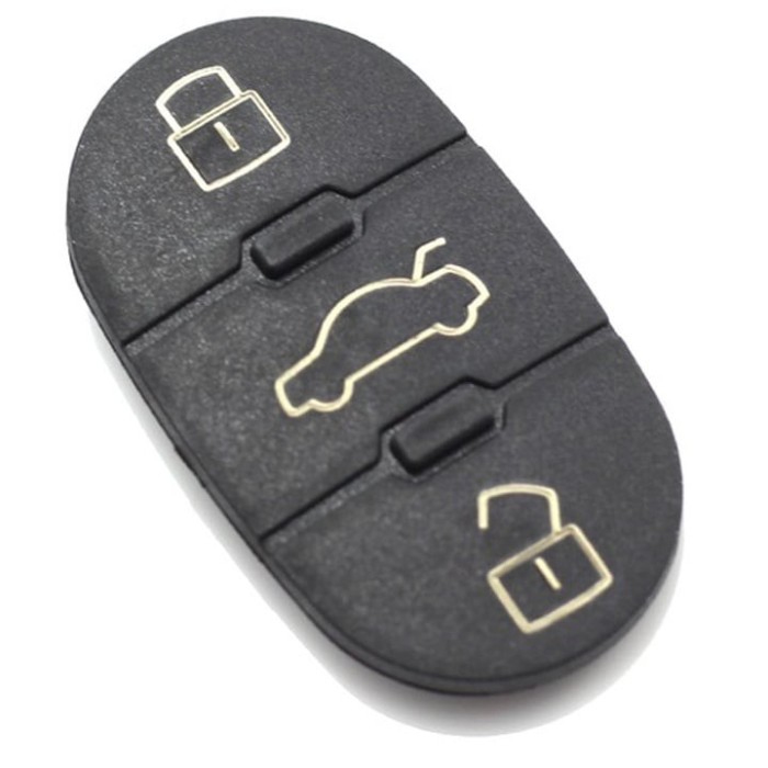 Membrana cauciuc pad cu 3 butoane, Techstar, pentru cheie auto Audi TT A3 A4 A6 A8, echiv OE 4D0837231