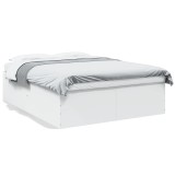Gossi cadru de pat, alb, 150x200 cm, lemn prelucrat