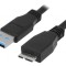 Cablu USB 3.0 A la Micro B 2m Negru