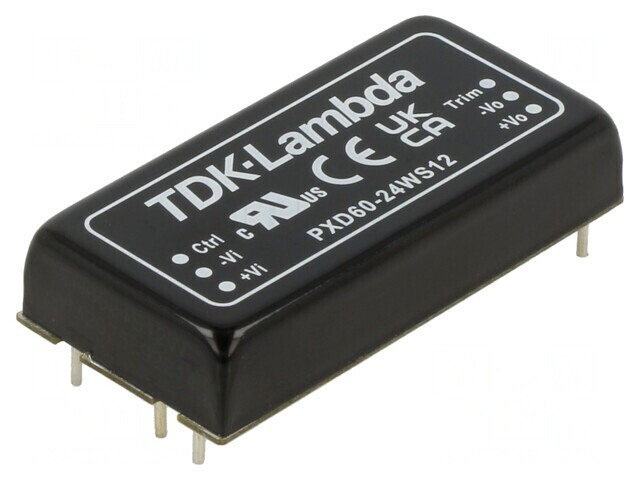 Convertor DC/DC 60W 9-36V la 12V 5A THT PXD60