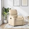 Fotoliu rabatabil, crem, material textil - 2