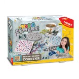 Set Creativ DIY Ciment Magic Suport pahare pentru Copii - Kit Complet cu Accesorii si Matrite, Strigo