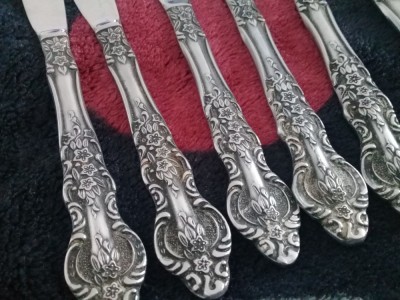 SET 6 Cutite VECHI NEFOLOSITE-NECESITA CURATARE-STAINLESS STEEL Model GERMAN.T.G foto