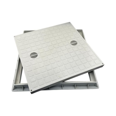 Capac cu Rama Maxflow din Polipropilena Gri Pentru Canal sau Camin Diverse Marimi foto