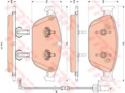 Set placute frana,frana disc AUDI Q5 (8R) (2008 - 2016) TRW GDB1884 foto
