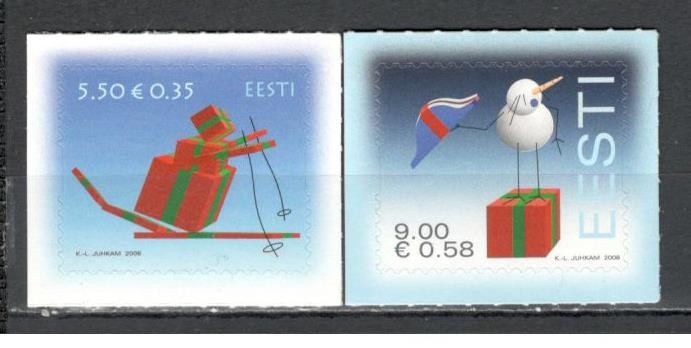 Estonia.2008 Nasterea Domnului autoadezive SE.161