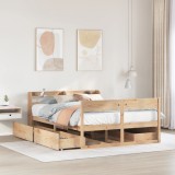Cumpara ieftin Cadru de pat fără saltea, 160x200 cm, lemn masiv pin