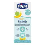 Pasta de Dinti pentru Copii, Chicco, Formula Fara Abraziune, Varsta 6-24 Luni, fara Fluor, Aroma Mar si Banana, 50ml