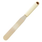 Spatula metalica de cofetarie Pufo Patisery pentru ornare tort, decorare prajituri, intins crema, 33 cm, argintiu/alb